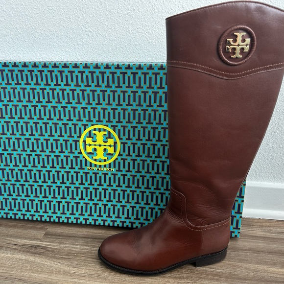 (SOLD)Tory Burch Ashlynn Riding Boots - Brown (SOLD) - Picture 1 of 5